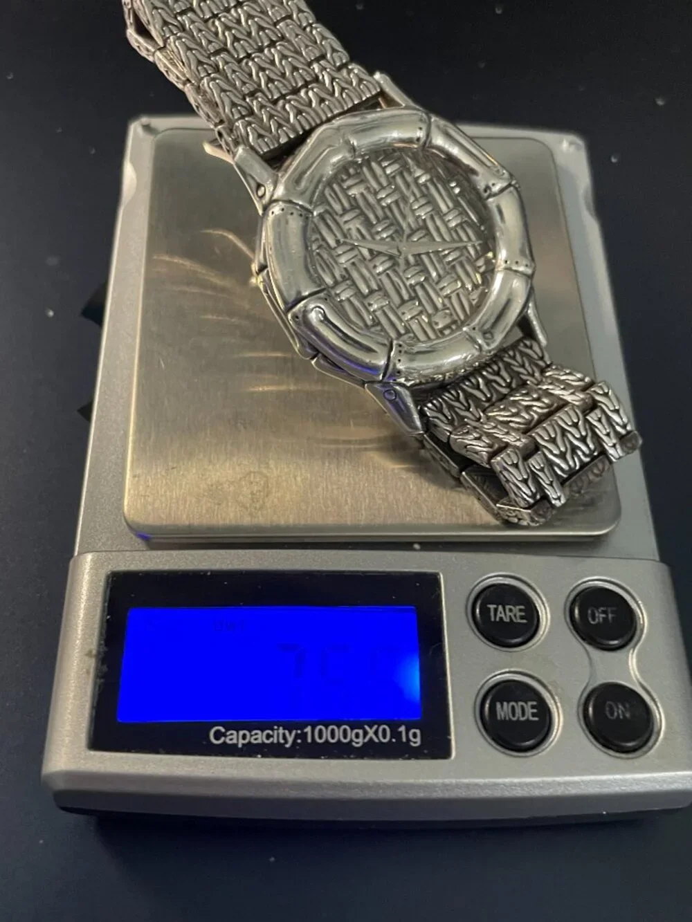 JOHN HARDY STERLING SILVER WATCH DEPLOYMENT CLASP